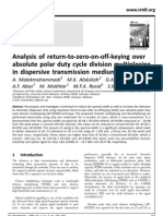 Analysis of Return-To-Zero-On-Off-Keying Over Absolute Polar Duty Cycle Division Multiplexing in Dispersive Transmission Medium