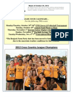 2012 Cross Country League Champions: Mark Your Calendars