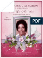 Lola Wade Funeral Program