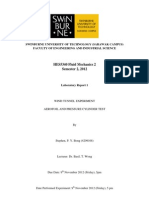 HES5340 Fluid Mechanics 2, Semester 2, 2012, Lab 1 - Aerofoil and Pressure Cylinder Test by Stephen, P. Y. Bong