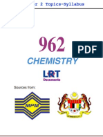 962 Chemistry (PPU) Semester 2 Topics-Syllabus