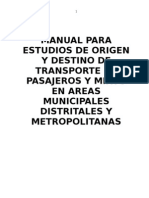 Manual Estudio Origen Destino de Transporte