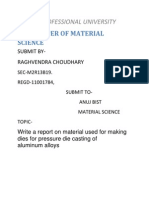 Report On Material Used For Making Dies For Pressure Die Casting of Alluminium Alloys.2