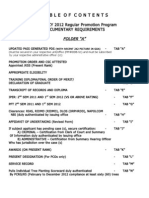 Table of Contents For Phase 2 Cy 2012 2nd Level Regular Promotion Program