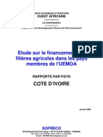 Uemoa Etude Financement Cotedivoire