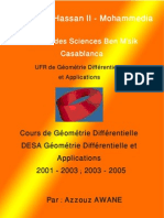 Cours de Geometrie Differentielle