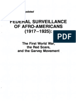 FEDERAL SURVEILLANCE of AFRO-AMERICANS (1917-1925) : The First World War, The Red Scare, and The Garvey Movement - Edited by Theodore Kornweibel, Jr.