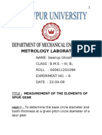 Measurement of The Elements of Spur Gear 6