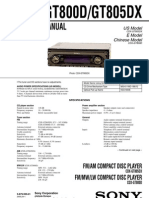 Service Manual: CDX-GT800D/GT805DX