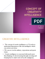 Concept of Creativity Intelligence