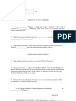 Affidavit of Sole Heir Ship and Adju Dica It On