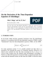 On The Derivation of The Time Dependent Schroding Equation