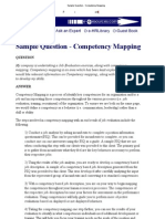 Sample Question - Competency Mapping