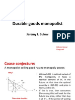 Durable Goods Monopolists - Bulow