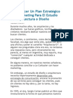 Cómo Hacer Un Plan Estratégico Y de Marketing para El Estudio de Arquitectura o Diseño