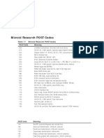 Microid Research POST Codes: Technical Reference