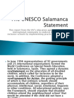 The UNESCO Salamanca Statement