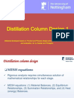 Distillation Column Design