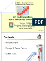 Lift and Escalators: Basic Principles and Design: MECH3005 - Building Services G