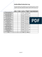 DL-91B: Behind-the-Wheel Instruction Log