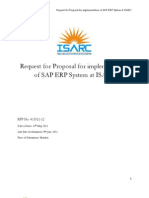 Request For Proposal For Implementation of SAP ERP System at ISARC