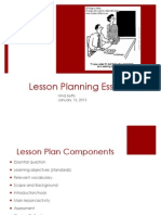 Lesson Planning Essentials: Nina Sethi January 13, 2013