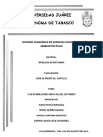 Afirmaciones Basicas Del Dictamen y Toma Decisiones