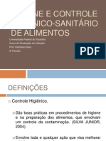 Higiene e Controle Higiênico-Sanitário de Alimentos - Aula 01