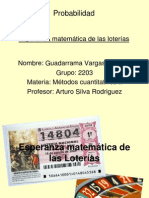 Esperanza Matemática de Las Loterías