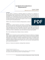 Por Una Historia de La Traducción en Hispanoamérica