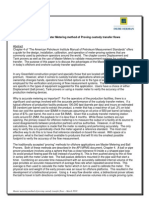 Advantages of Master Metering Method of Proving Custody Transfer Flows