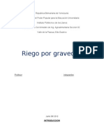 Riego Por Gravedad. Trabajo