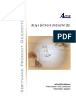 Acsys Software (India) PVT LTD.: Web Based Fund Distributor Information System