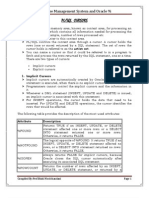 PL/SQL Cursors: Database Management System and Oracle 9i