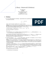 Automata Theory - Homework II (Solutions) : 1 Problems