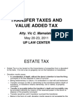 Philippine Transfer Taxes and Value Added Tax-2011