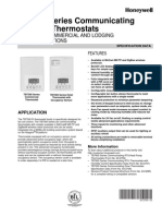 TB7300 Series Communicating Fan Coil Thermostats: 24 Vac For Commercial and Lodging Hvac Applications