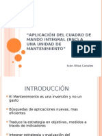 Aplicación Del Cuadro de Mando Integral (