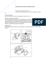 Singer Sewing Machine 2263 Oiling Guide