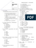 Examen de Recuperacion Del Área de Comunicación Quinto 2012