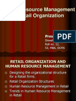 Human Resource Management in Retail Organization