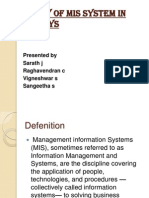 Study of Mis System in Infosys