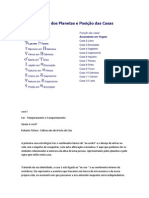 Posição Dos Planetas e Posição Das Casas