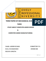 Term Paper of Mechanical Sciences