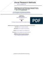 Organizational Research Methods: Enhancing Team Mental Model Measurement With Performance Appraisal Practices