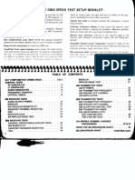 Using The CBP.Z Speed Test Setup Booklet: Table of Cottitents