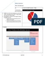 Summary of Health Care Reform Seminar