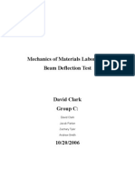 Mechanics of Materials - Beam Deflection Test