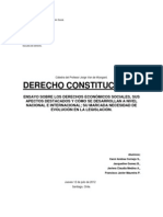 Breve Ensayo Sobre Los Derechos Económicos Sociales, Sus Apectos Destacados y Cómo Se Desarrollan A Nivel Nacional e Internacional Su Marcada Necesidad de Evolución en La Legislación.