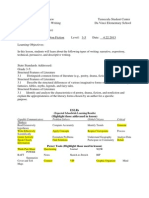 Week 9 Lesson Plan - Types of Writing